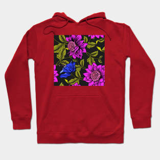 Colorful Flower Illustration Hoodie